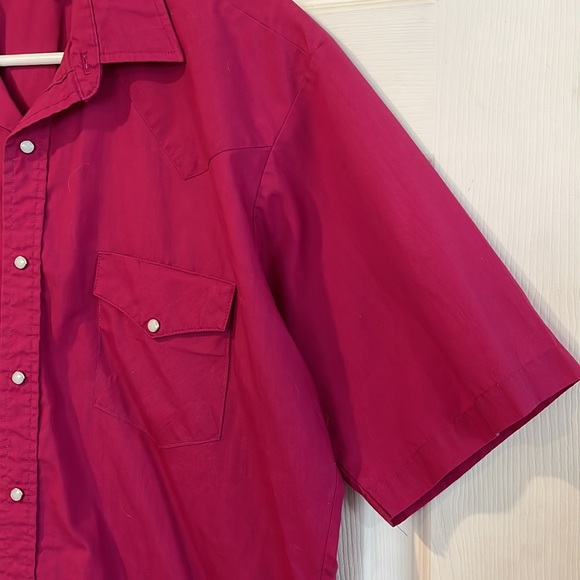 Vintage Saddlebrook Western wear size large burgundy, western shirt - Picture 4 of 11